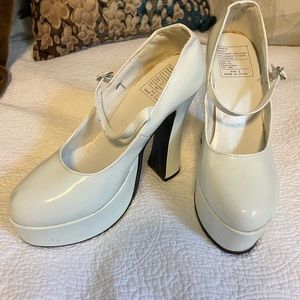 White Mary Janes